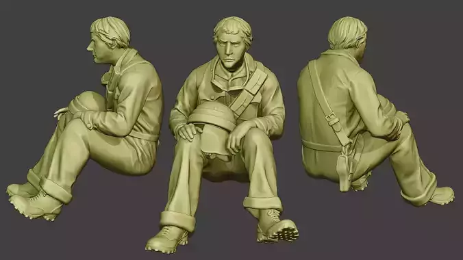 Italian Tank Crew Unit ww2 Sit5 ITCU1 3D print model