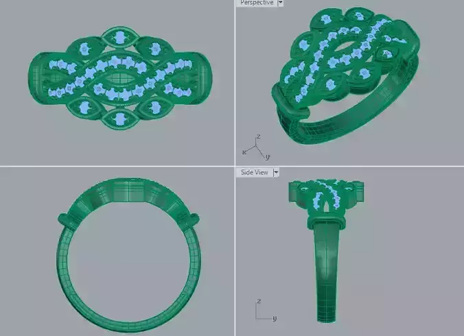 3d ring four 3D print model