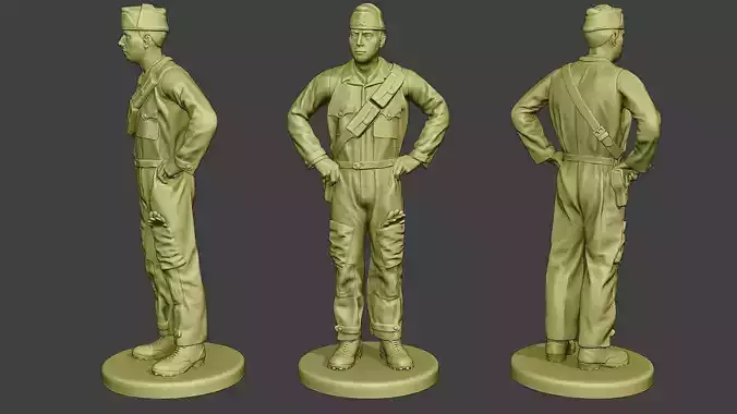 Italian Tank Crew Unit ww2 Stand ITCU1 3D print model