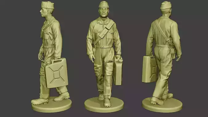 Italian Tank Crew Unit ww2 walk ITCU1 3D print model