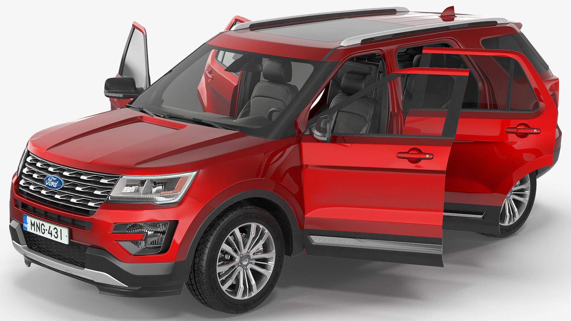 Ford Explorer 2016 SUV Simple Interior 3D model_6