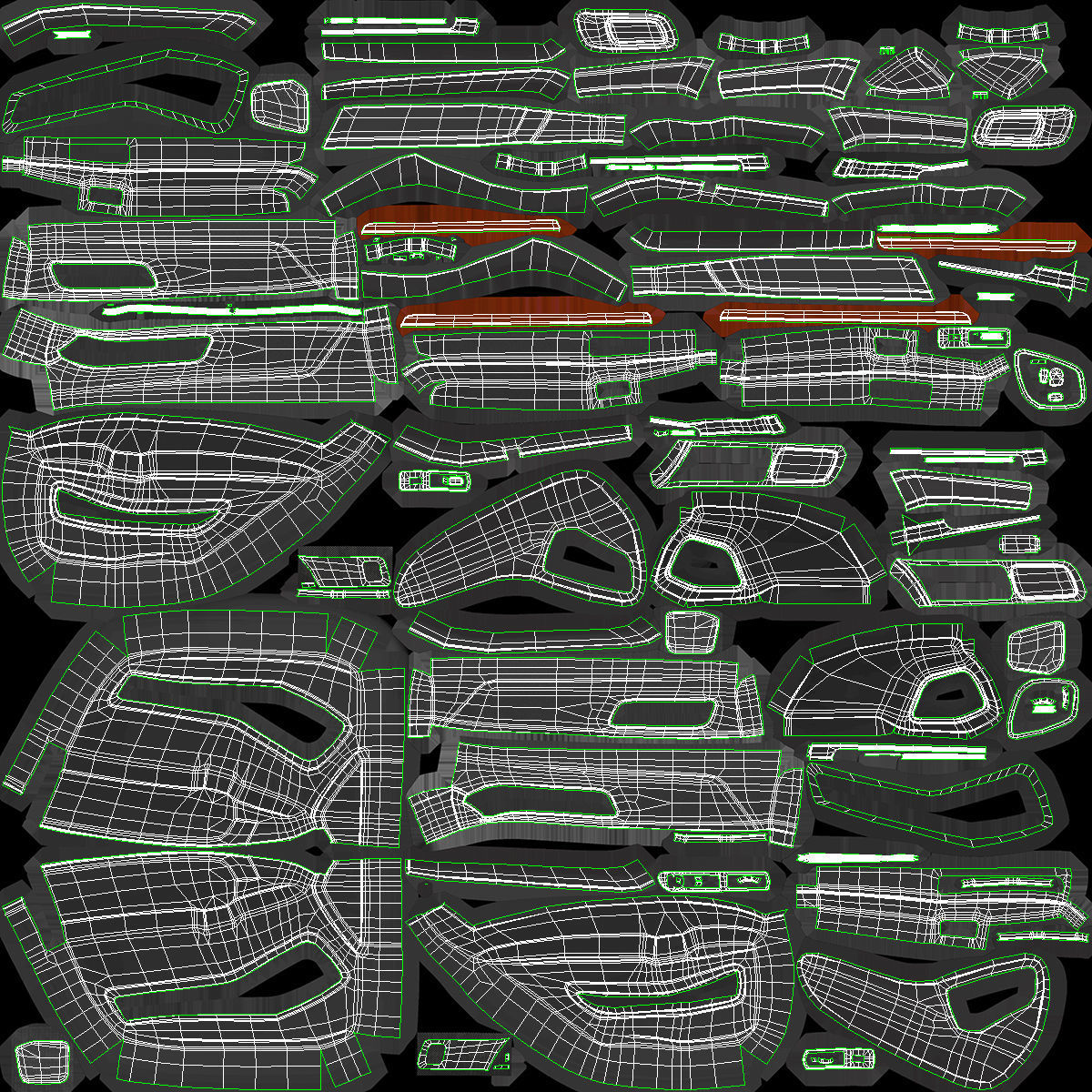 Ford Explorer 2016 SUV Simple Interior 3D model_26