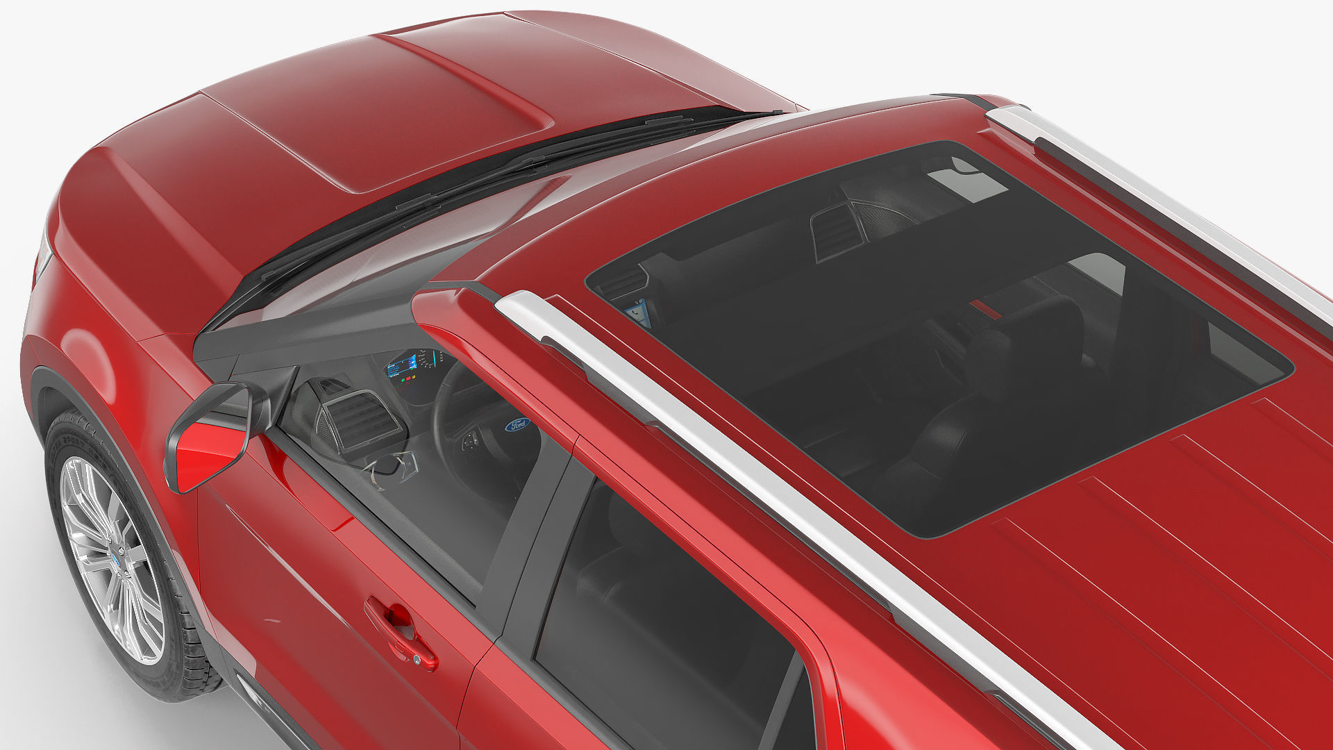 Ford Explorer 2016 SUV Simple Interior 3D model_14