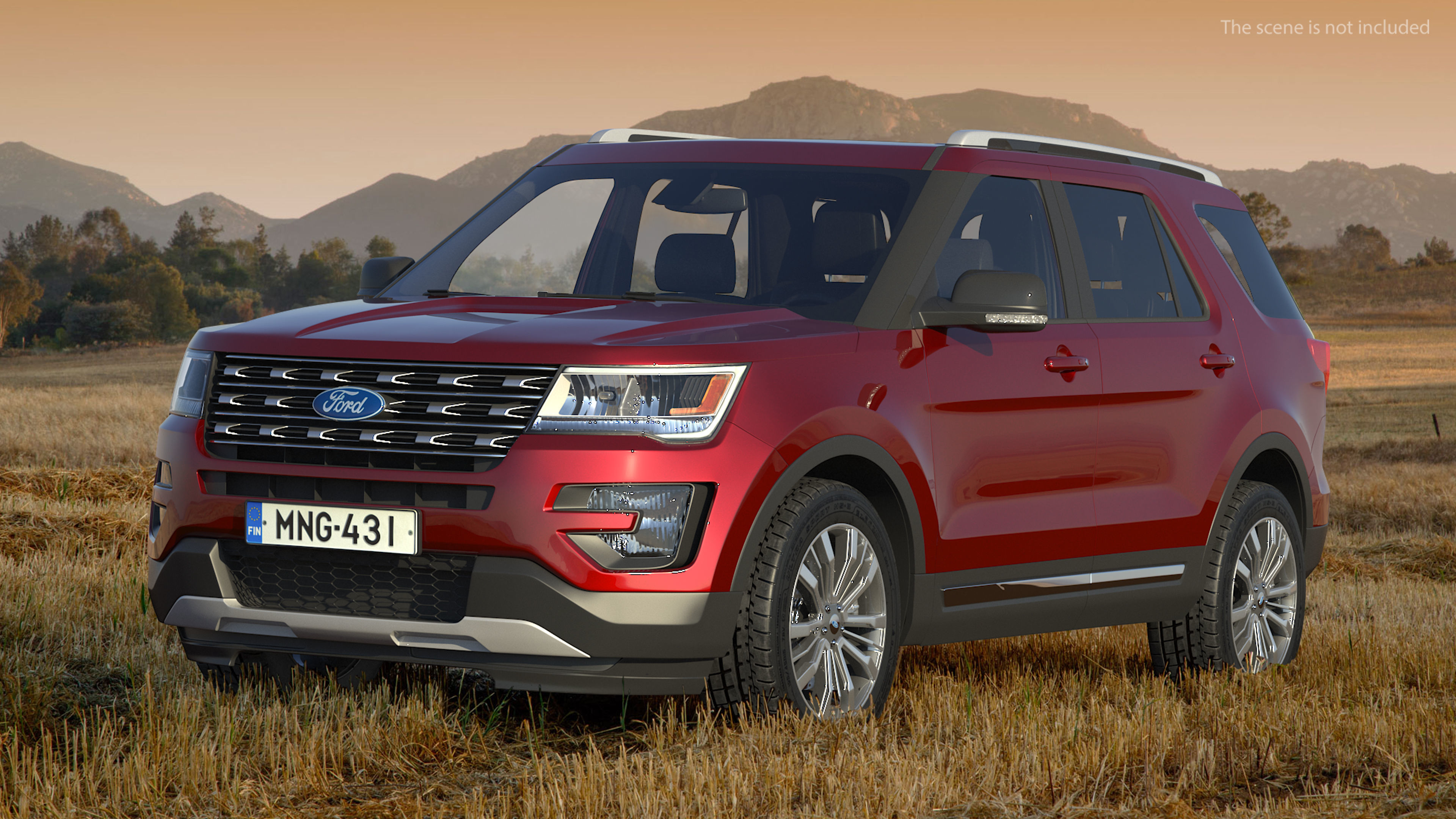 Ford Explorer 2016 SUV Simple Interior 3D model_2
