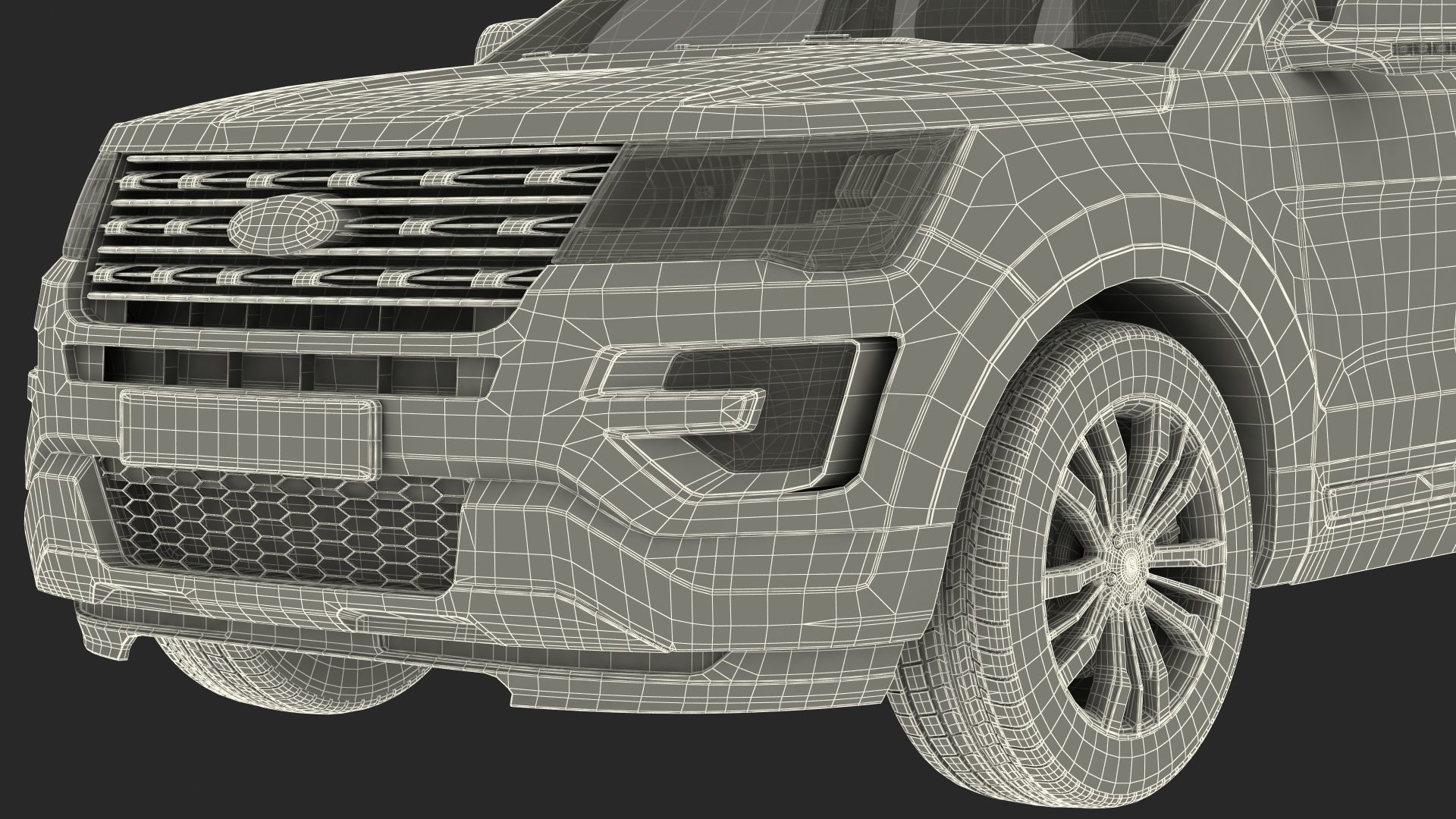 Ford Explorer 2016 SUV Simple Interior 3D model_32