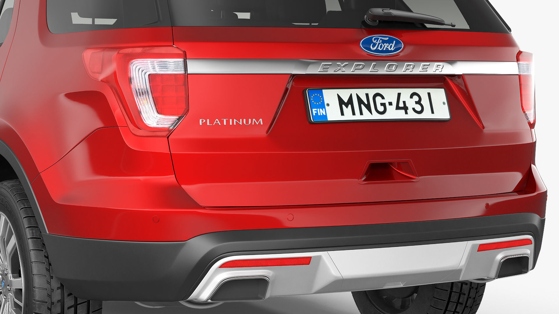 Ford Explorer 2016 SUV Simple Interior 3D model_19