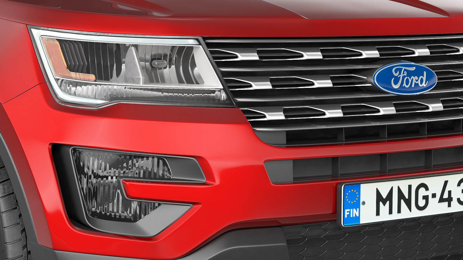 Ford Explorer 2016 SUV Simple Interior 3D model_16