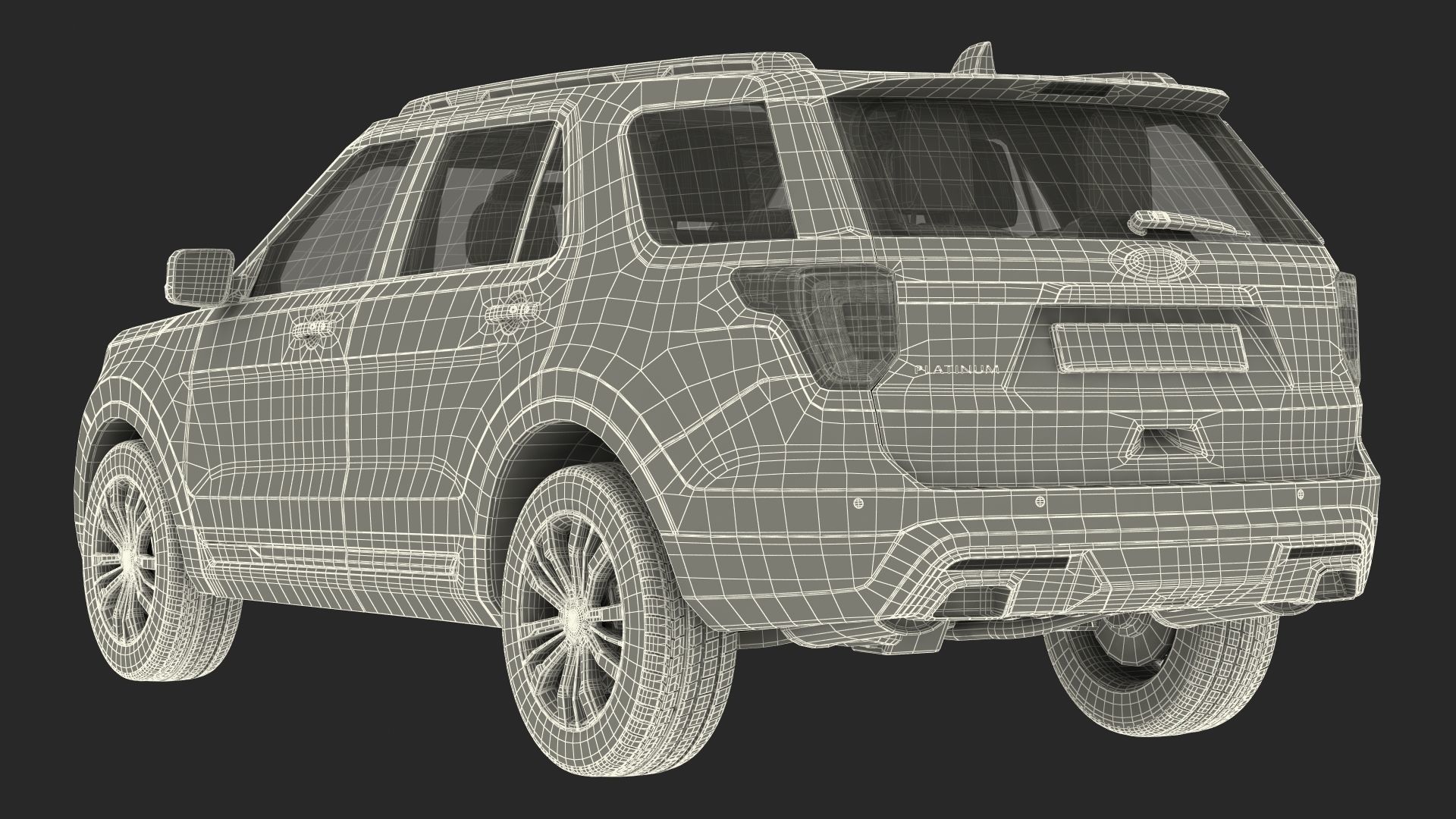 Ford Explorer 2016 SUV Simple Interior 3D model_30