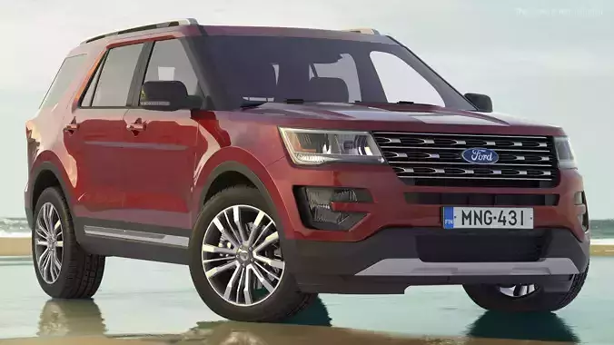 Ford Explorer 2016 SUV Simple Interior 3D model