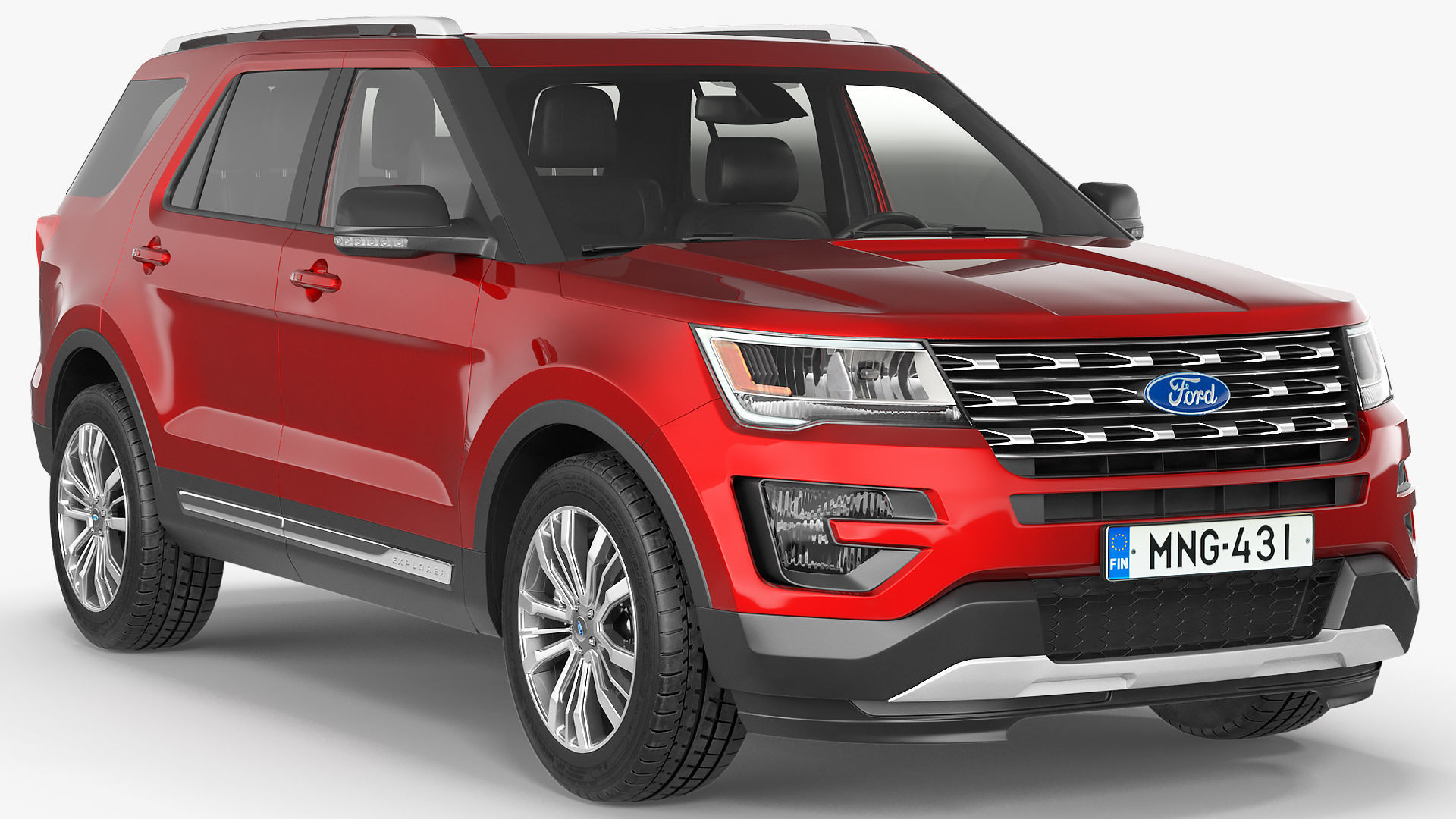 Ford Explorer 2016 SUV Simple Interior 3D model_4