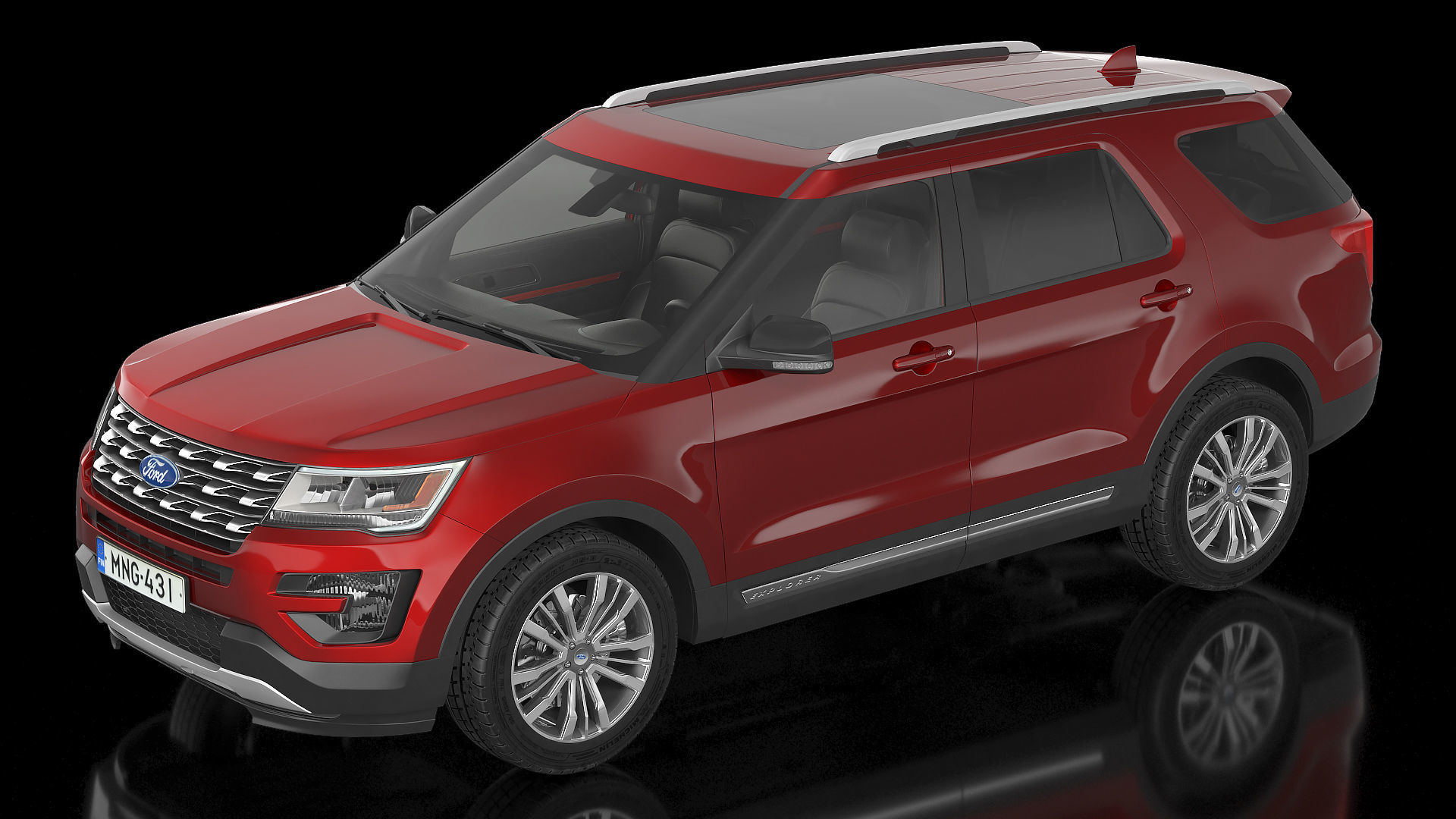 Ford Explorer 2016 SUV Simple Interior 3D model_1