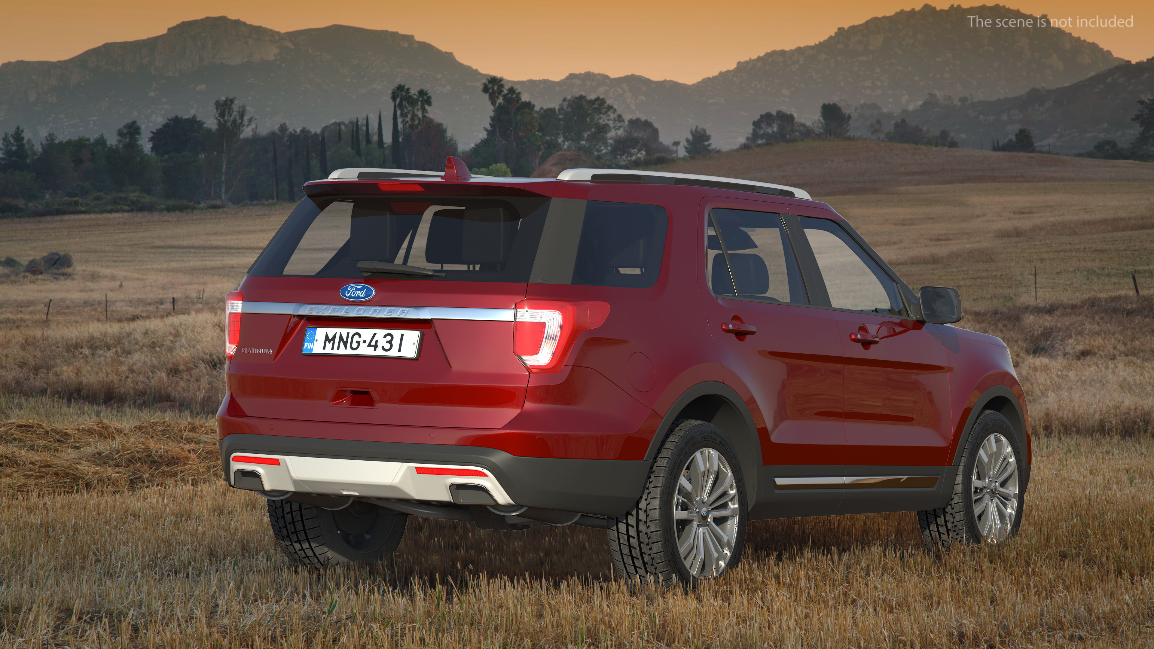 Ford Explorer 2016 SUV Simple Interior 3D model_3