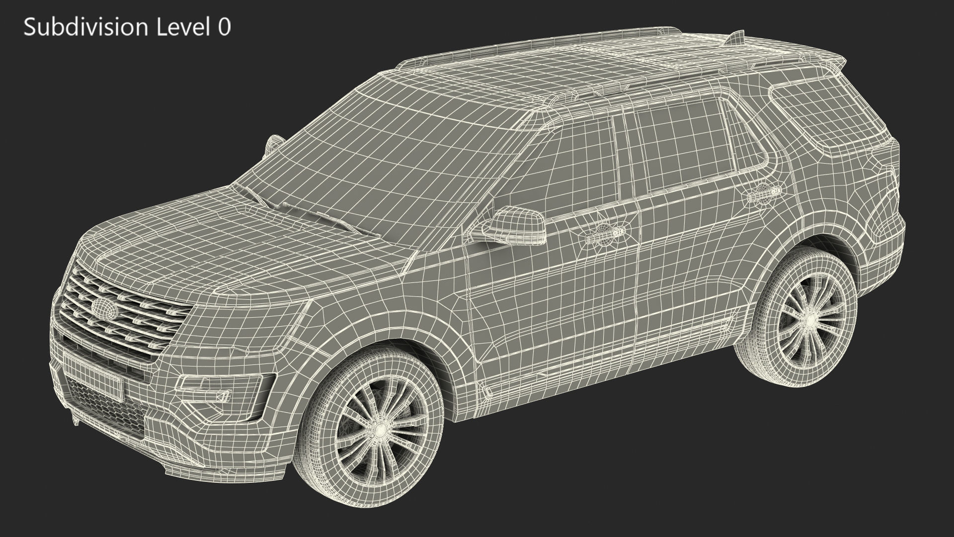 Ford Explorer 2016 SUV Simple Interior 3D model_24