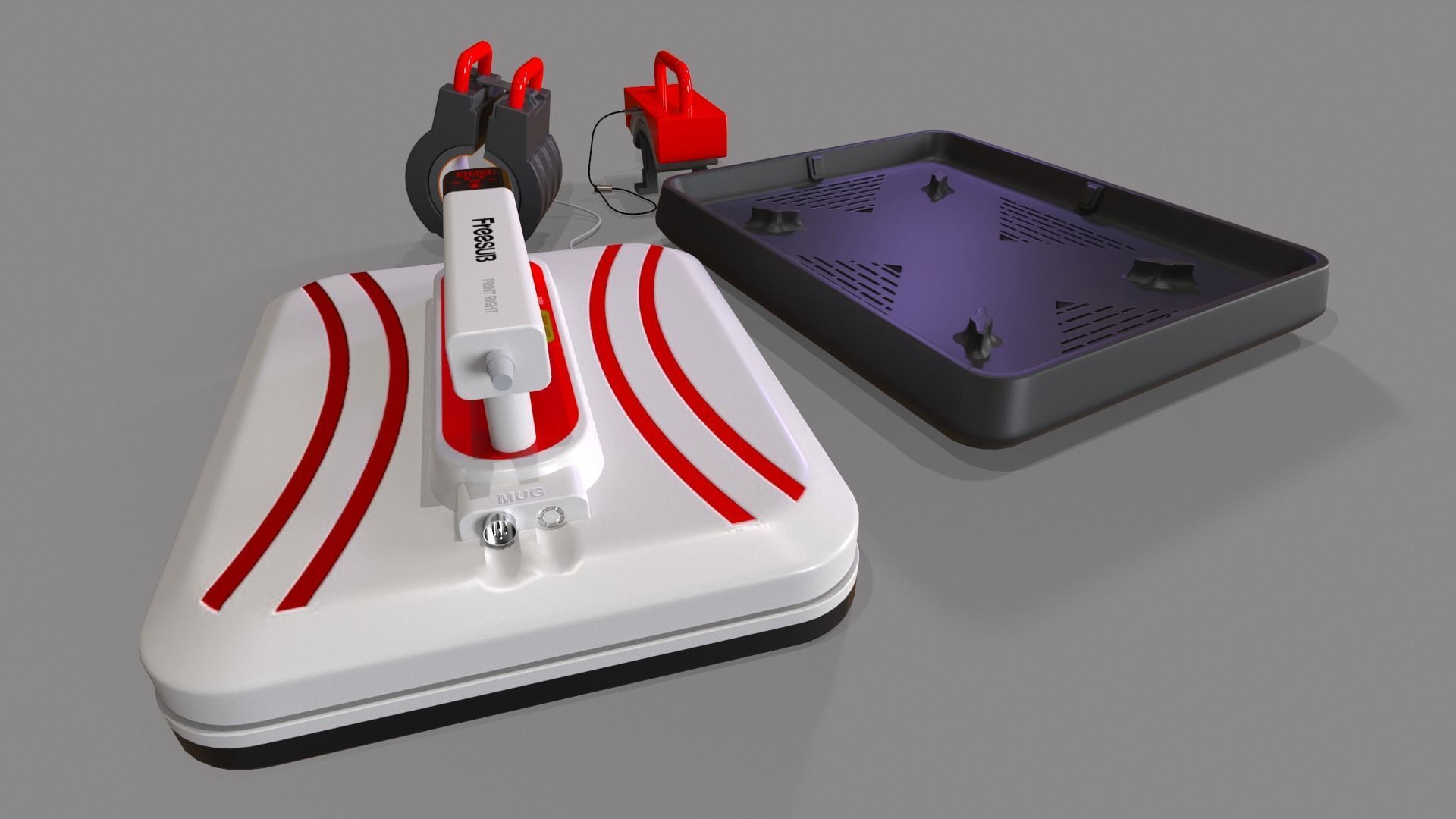 Freesub Easy Press Heat Press P1210 Full Set 3D Model Collection_7