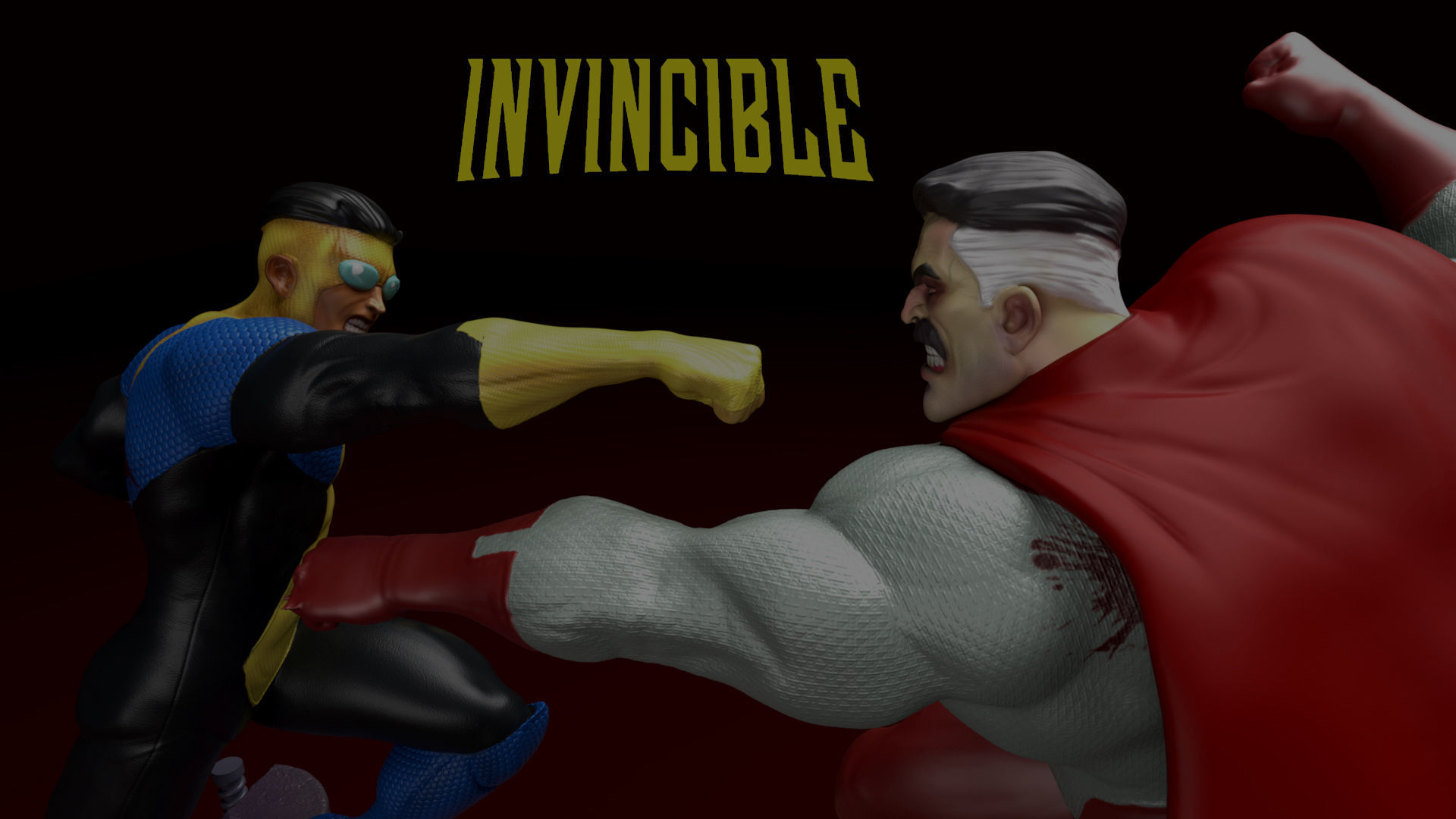 Invincible Vs Omni-Man -33 Cm 3D print model_5