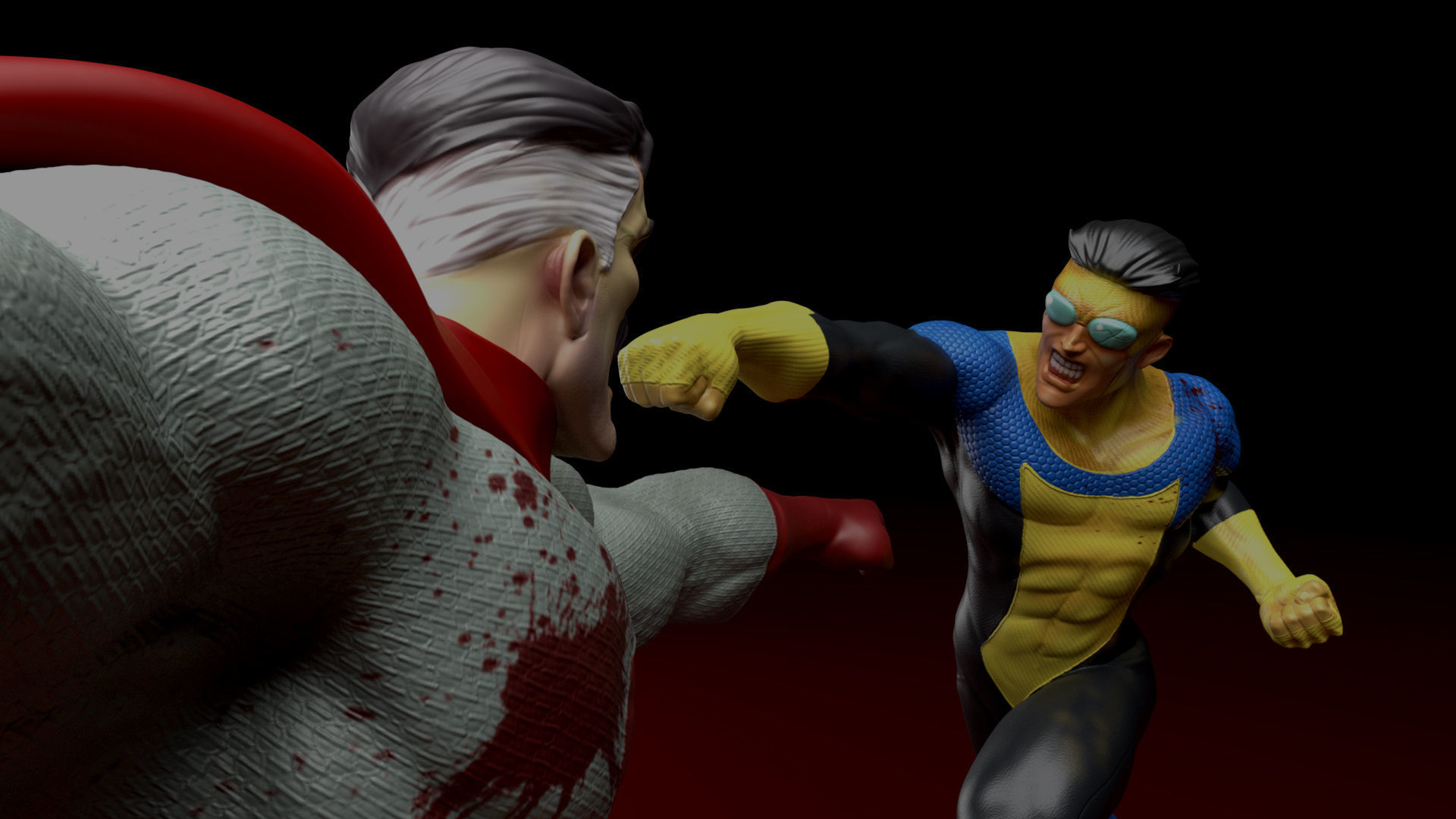 Invincible Vs Omni-Man -33 Cm 3D print model_7