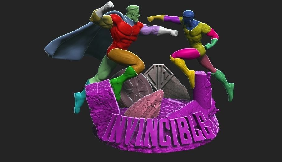 Invincible Vs Omni-Man -33 Cm 3D print model_10