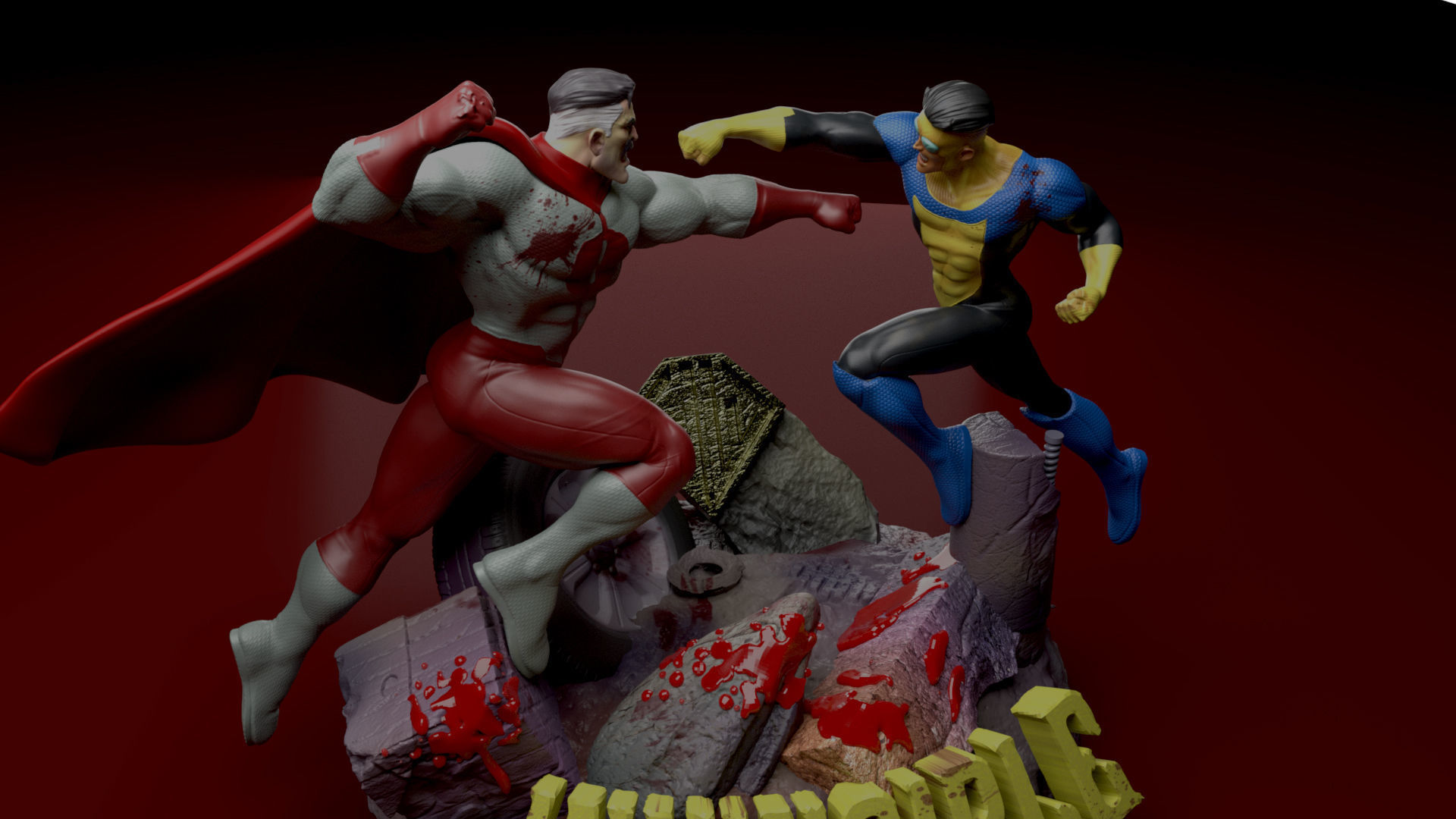 Invincible Vs Omni-Man -33 Cm 3D print model_2