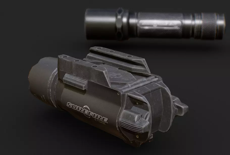 3D model Surefire X200 and Surefire 6P - Free Surefire 660 include