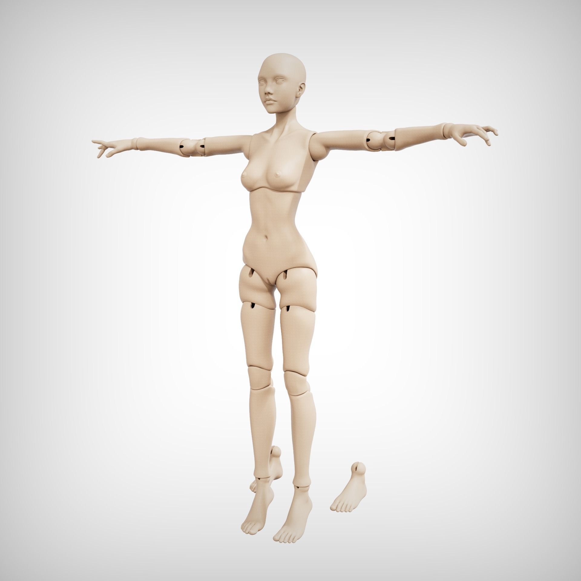 BJD doll Gretta 40cm 3D print model_10