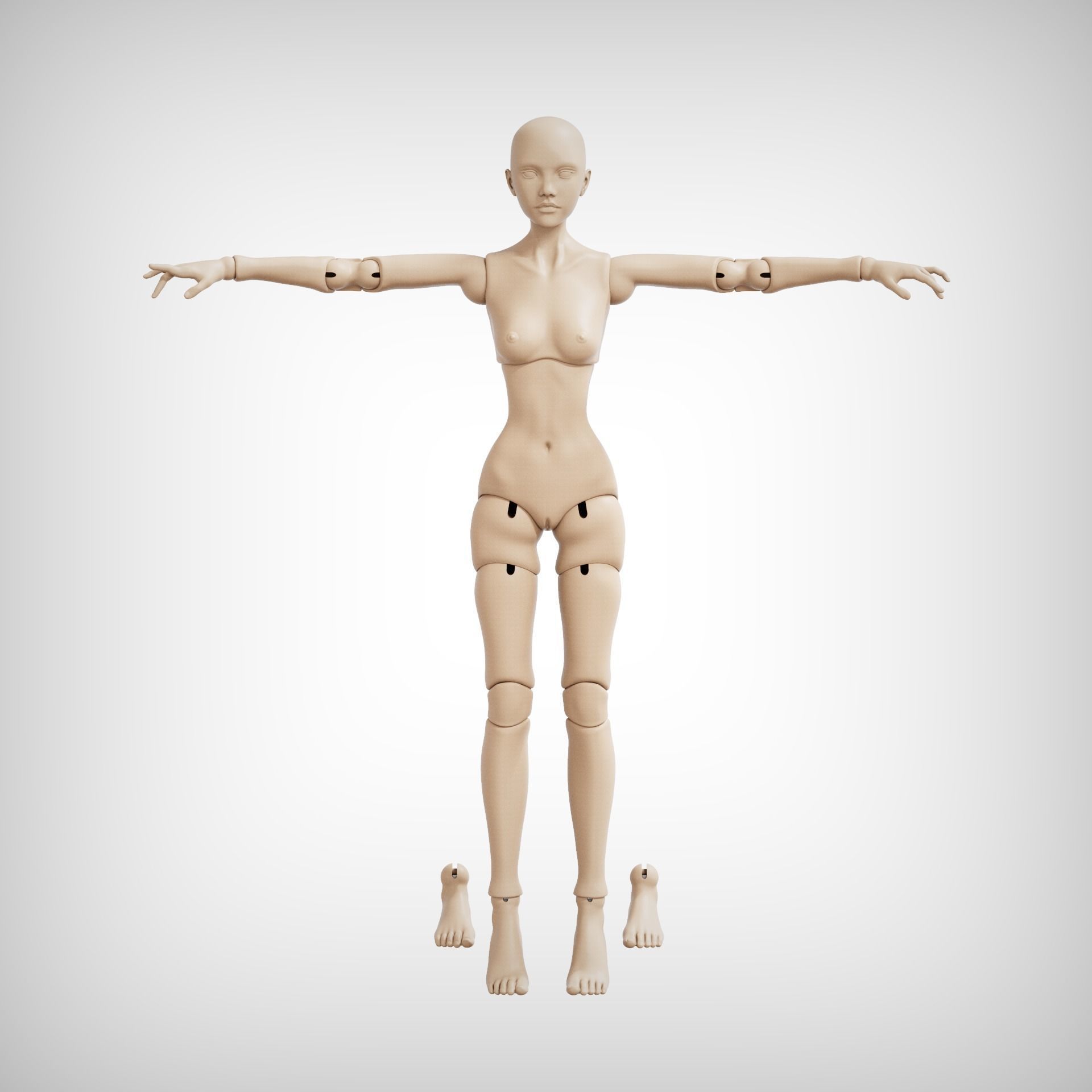 BJD doll Gretta 40cm 3D print model_11