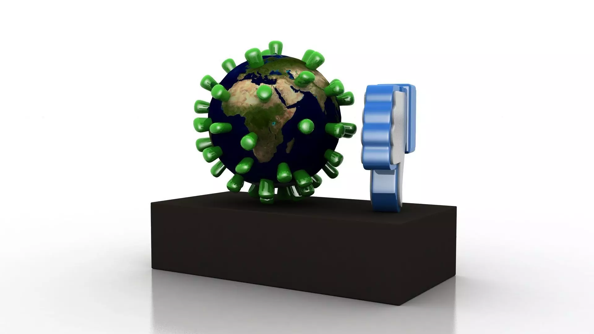Coronavirus consequences  Low-poly 3D model_0