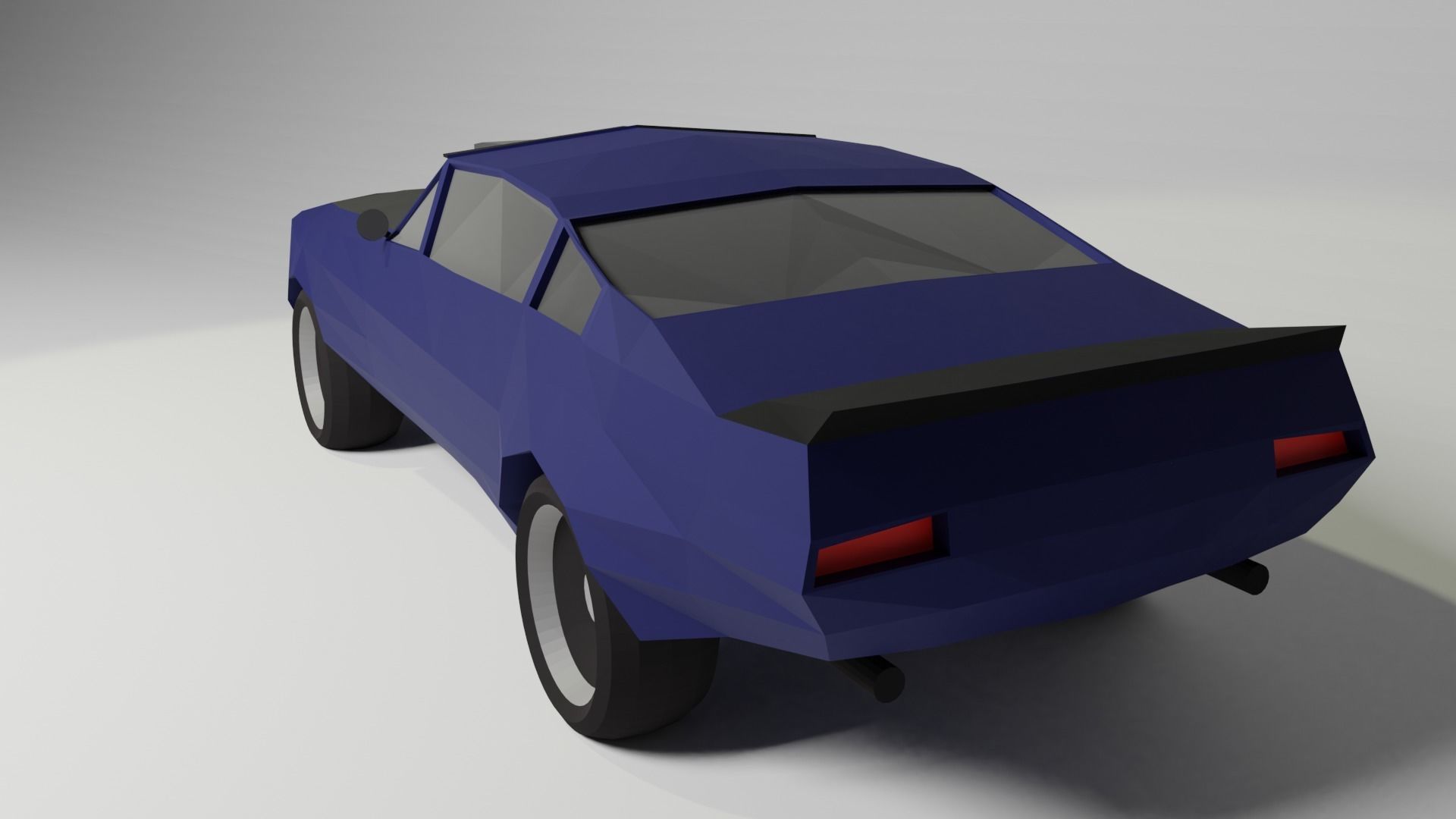 Low Poly Muscle Car  Free low-poly 3D model_3