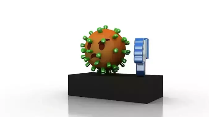 Coronavirus consequences  Low-poly 3D model