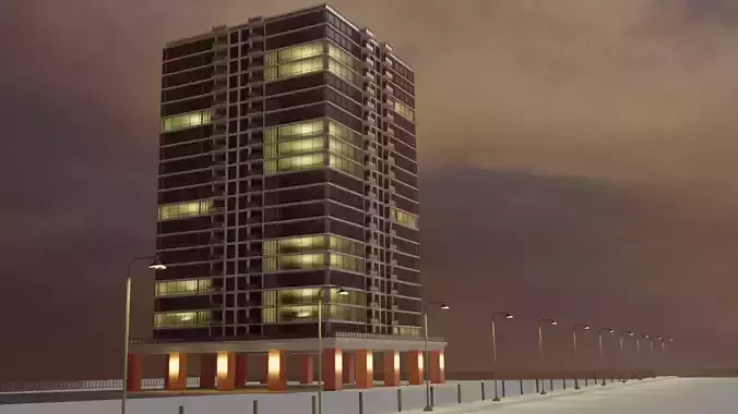 Multistoried Building 3D model