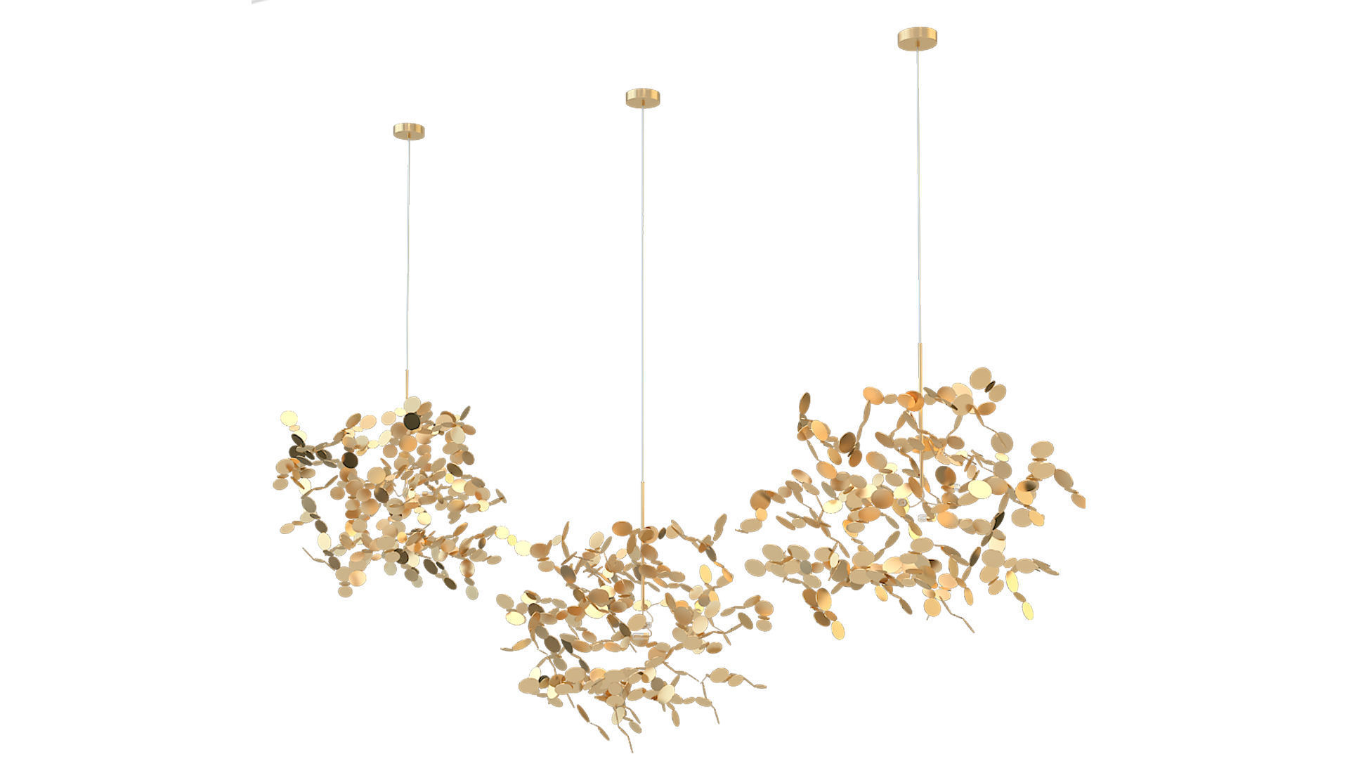 Chandelier Terzani Argent 3D model_1