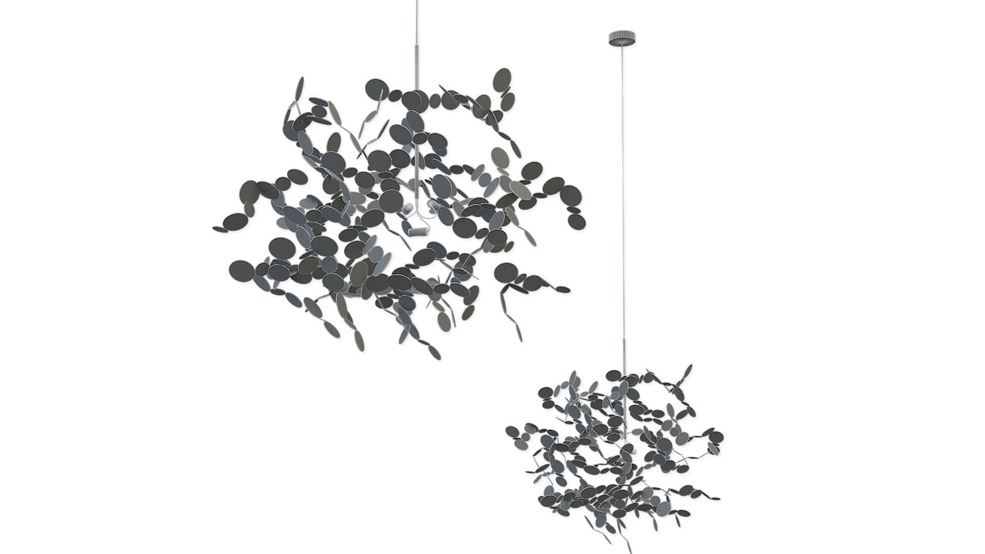 Chandelier Terzani Argent 3D model_6