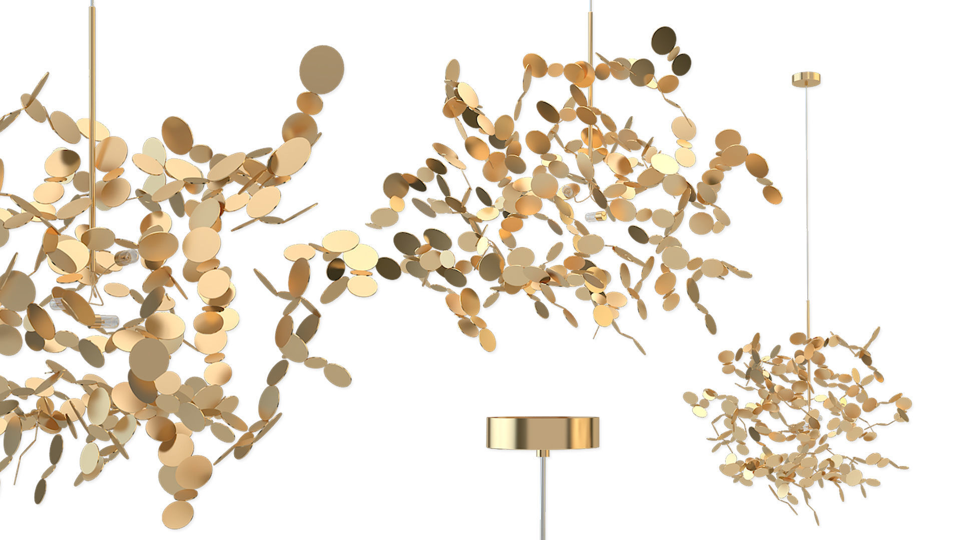 Chandelier Terzani Argent 3D model_4