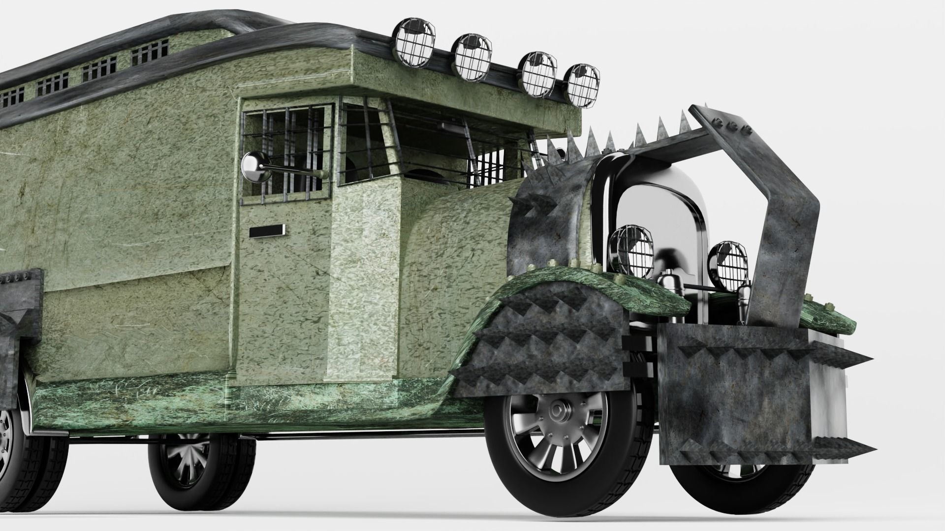Vintage Zombie Car 3d model 3D model_4