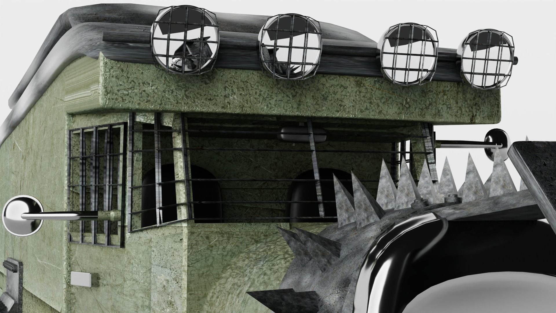 Vintage Zombie Car 3d model 3D model_6