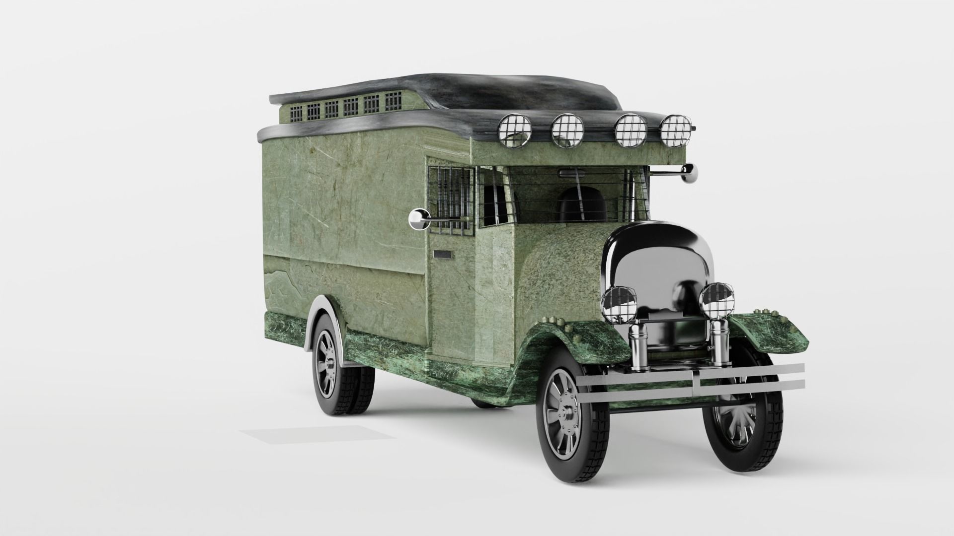 Vintage Zombie Car 3d model 3D model_9