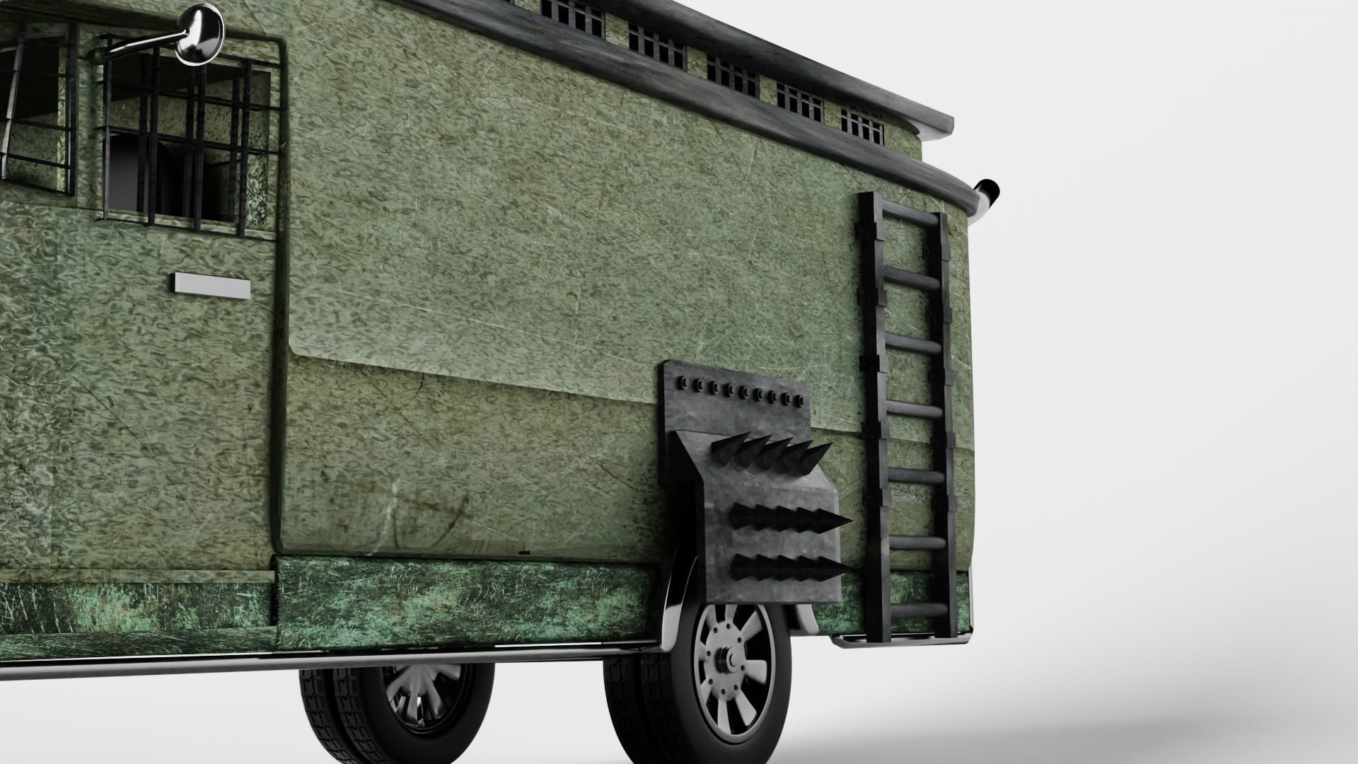 Vintage Zombie Car 3d model 3D model_7