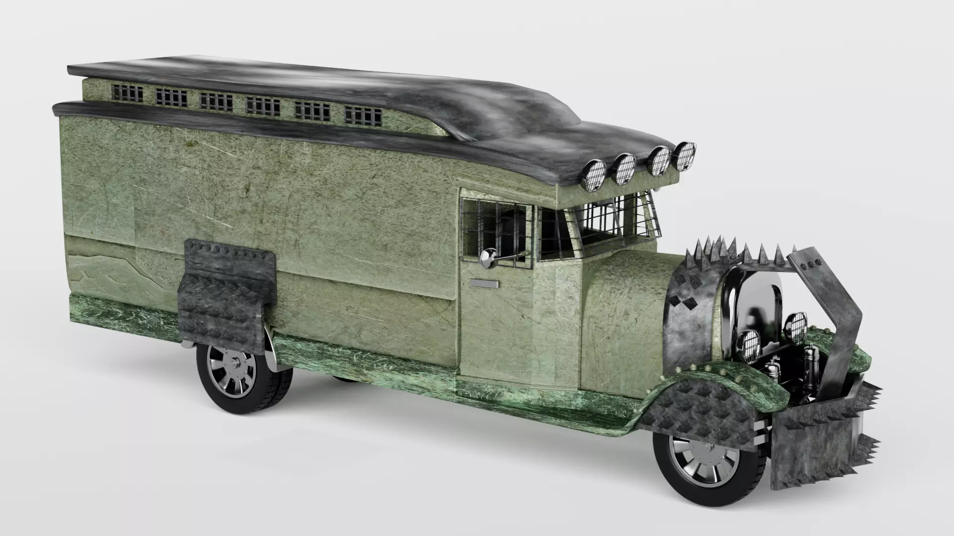 Vintage Zombie Car 3d model 3D model_0