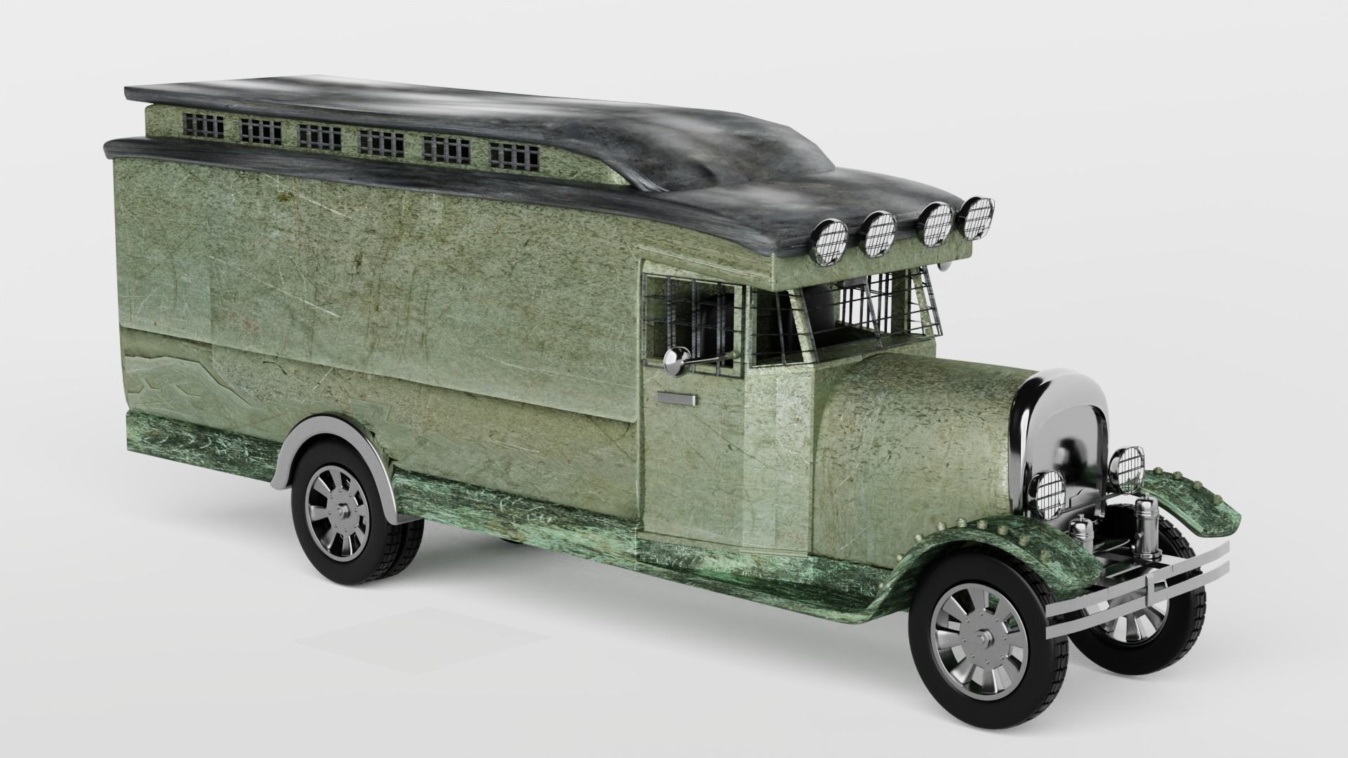 Vintage Zombie Car 3d model 3D model_10