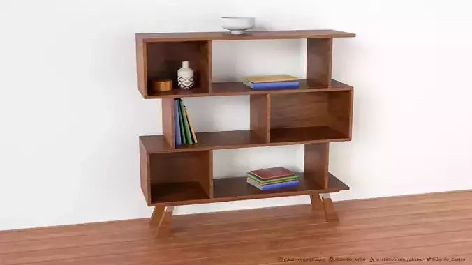Bookshelf - 2k Textures