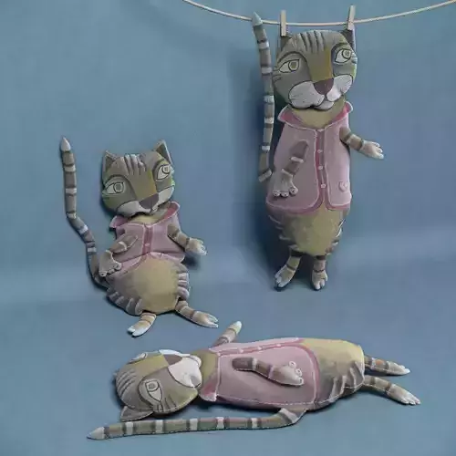 kids cat toy 03 3D model