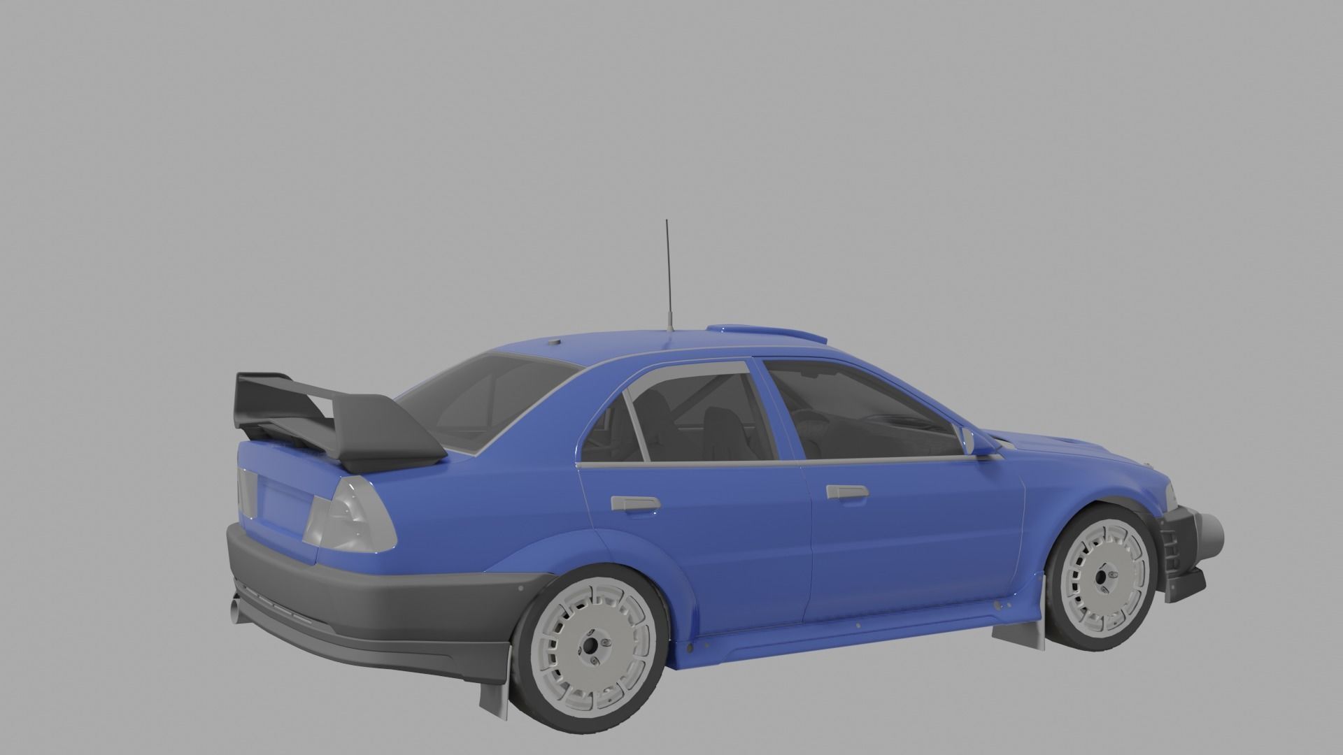 Lancer Evo 6 Rally car Low-poly 3D model_7
