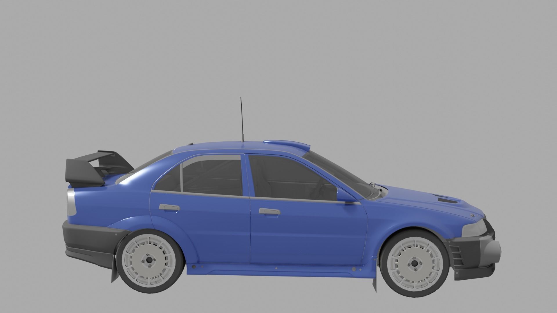 Lancer Evo 6 Rally car Low-poly 3D model_6