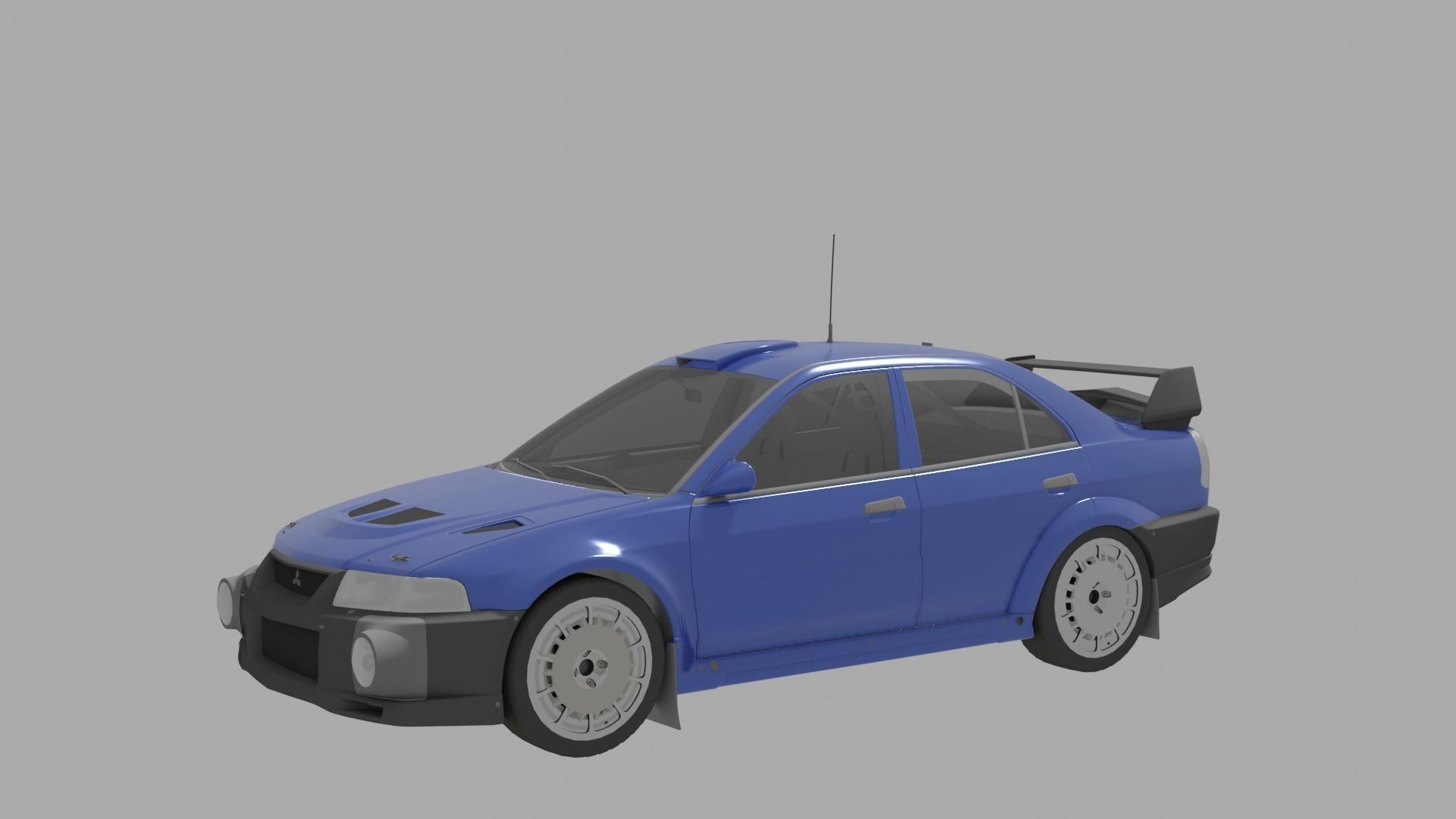 Lancer Evo 6 Rally car Low-poly 3D model_11