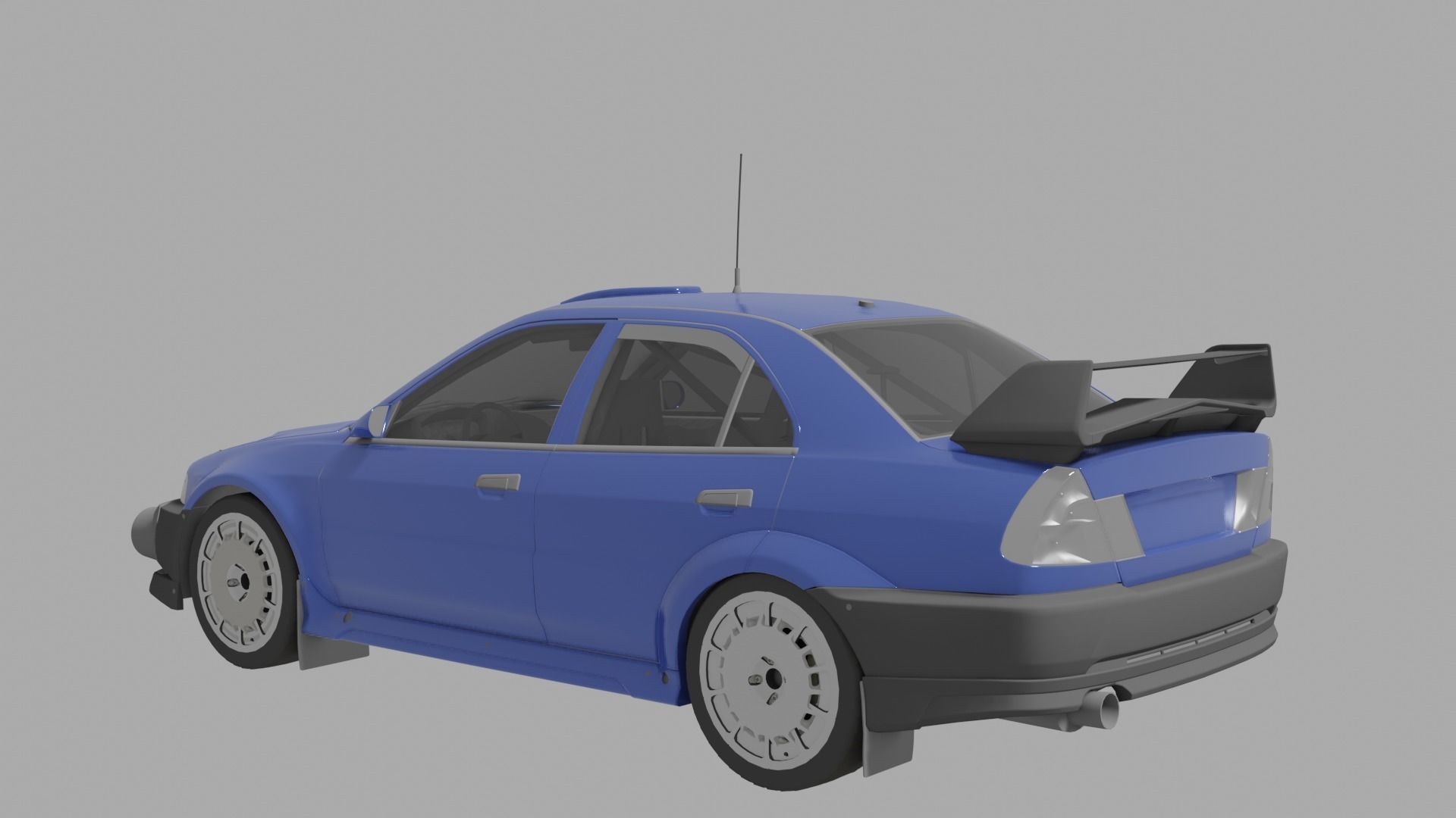 Lancer Evo 6 Rally car Low-poly 3D model_10