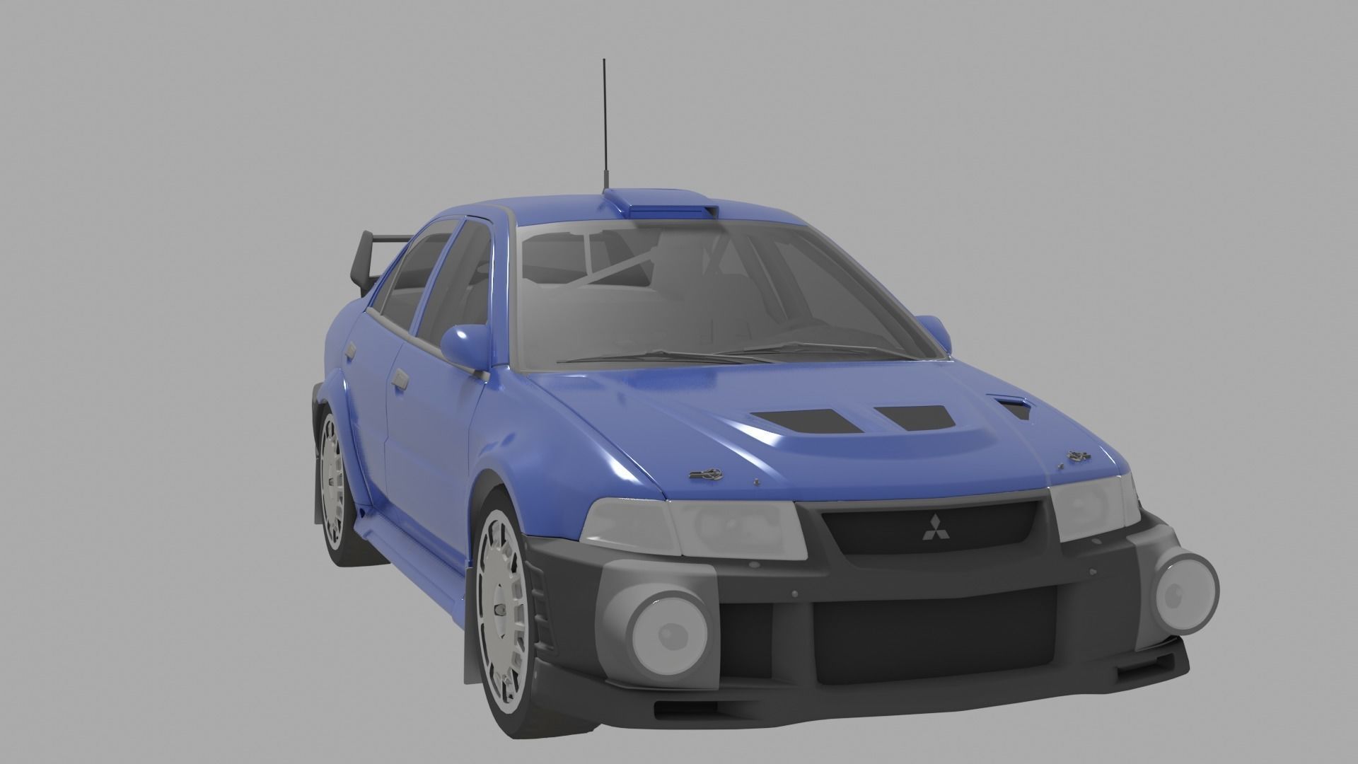 Lancer Evo 6 Rally car Low-poly 3D model_3