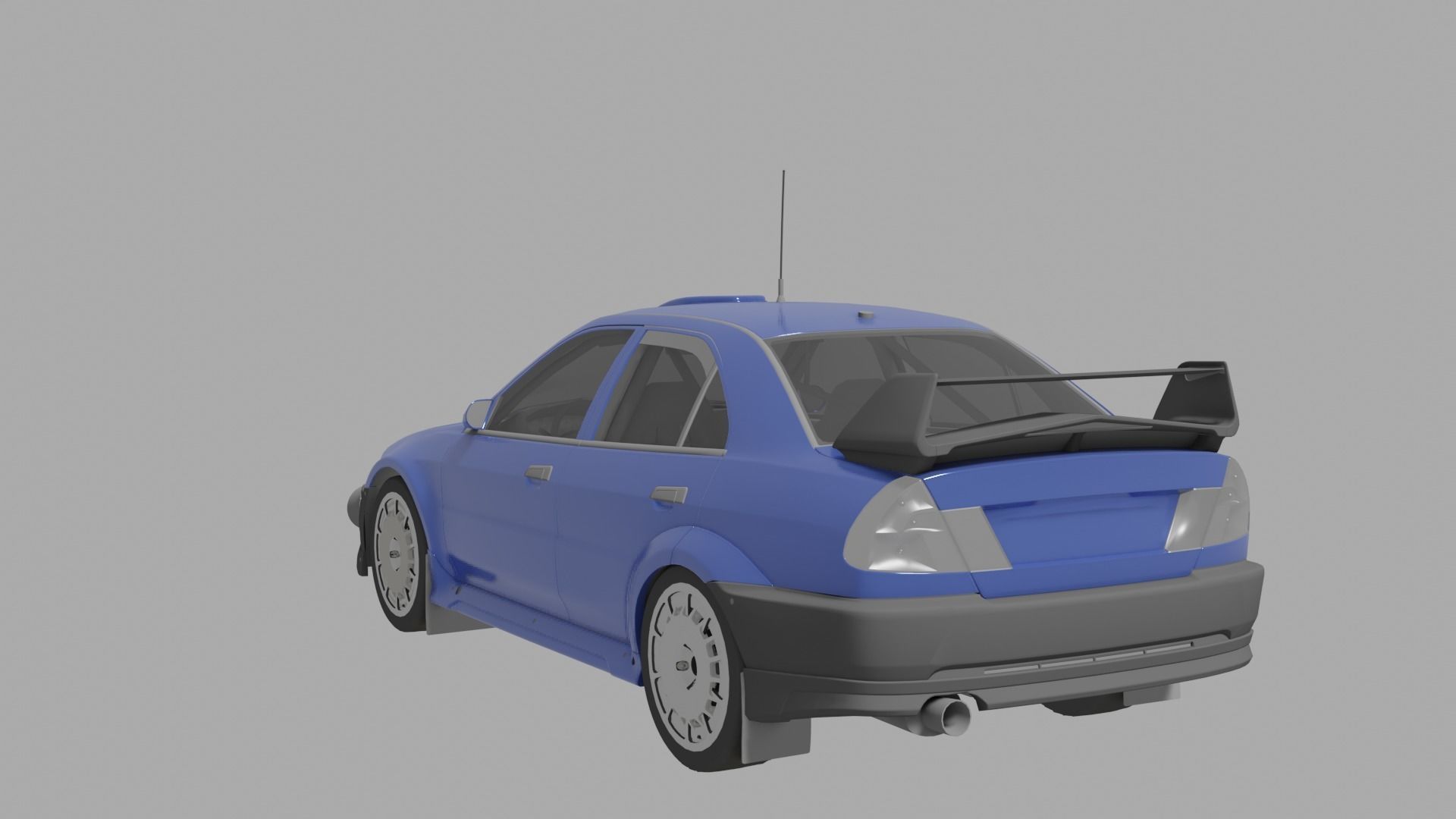 Lancer Evo 6 Rally car Low-poly 3D model_9