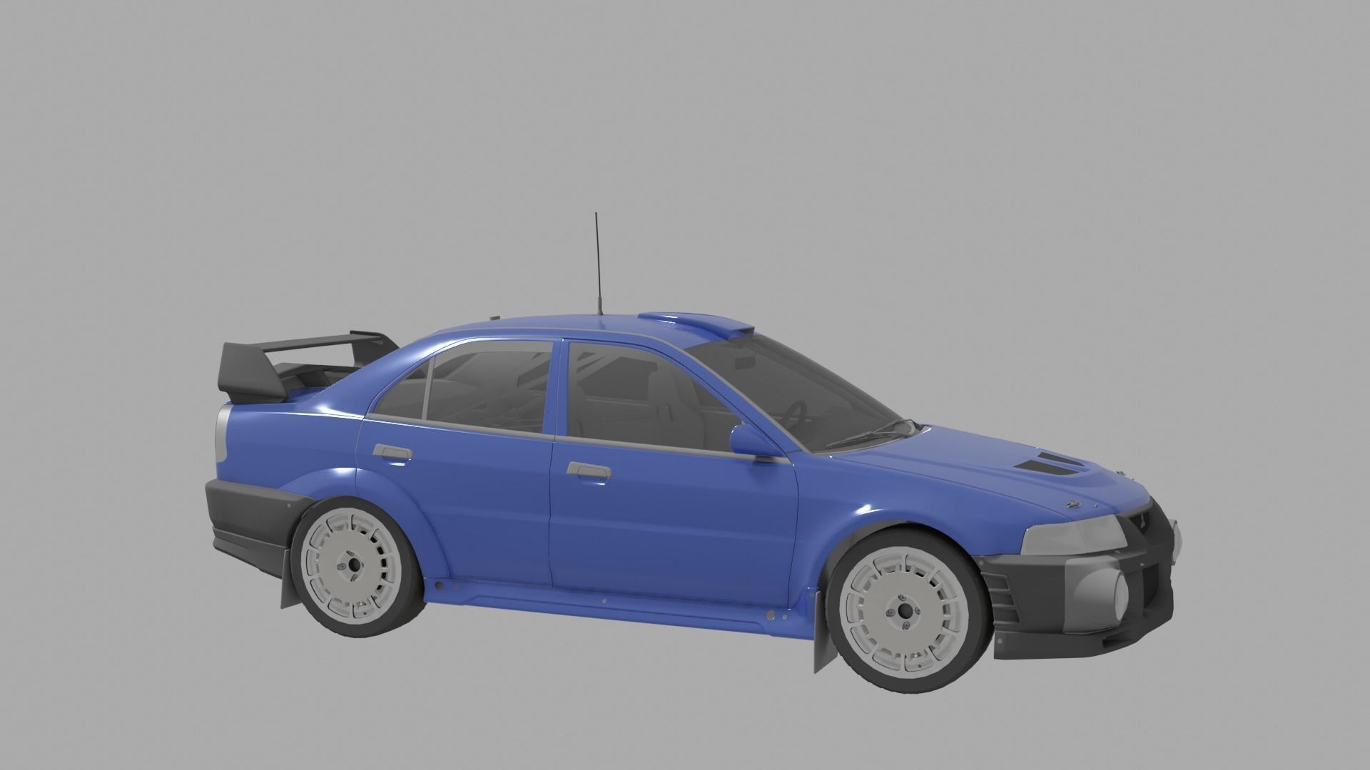 Lancer Evo 6 Rally car Low-poly 3D model_5