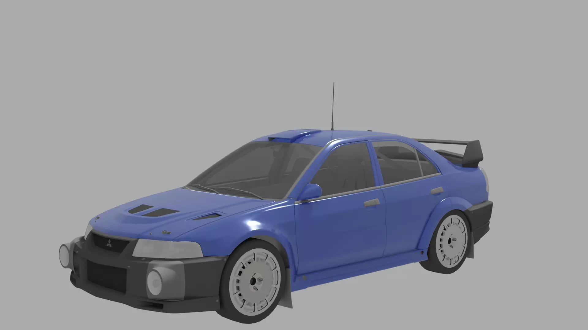 Lancer Evo 6 Rally car Low-poly 3D model_0