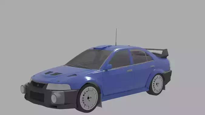 Lancer Evo 6 Rally car Low-poly 3D model