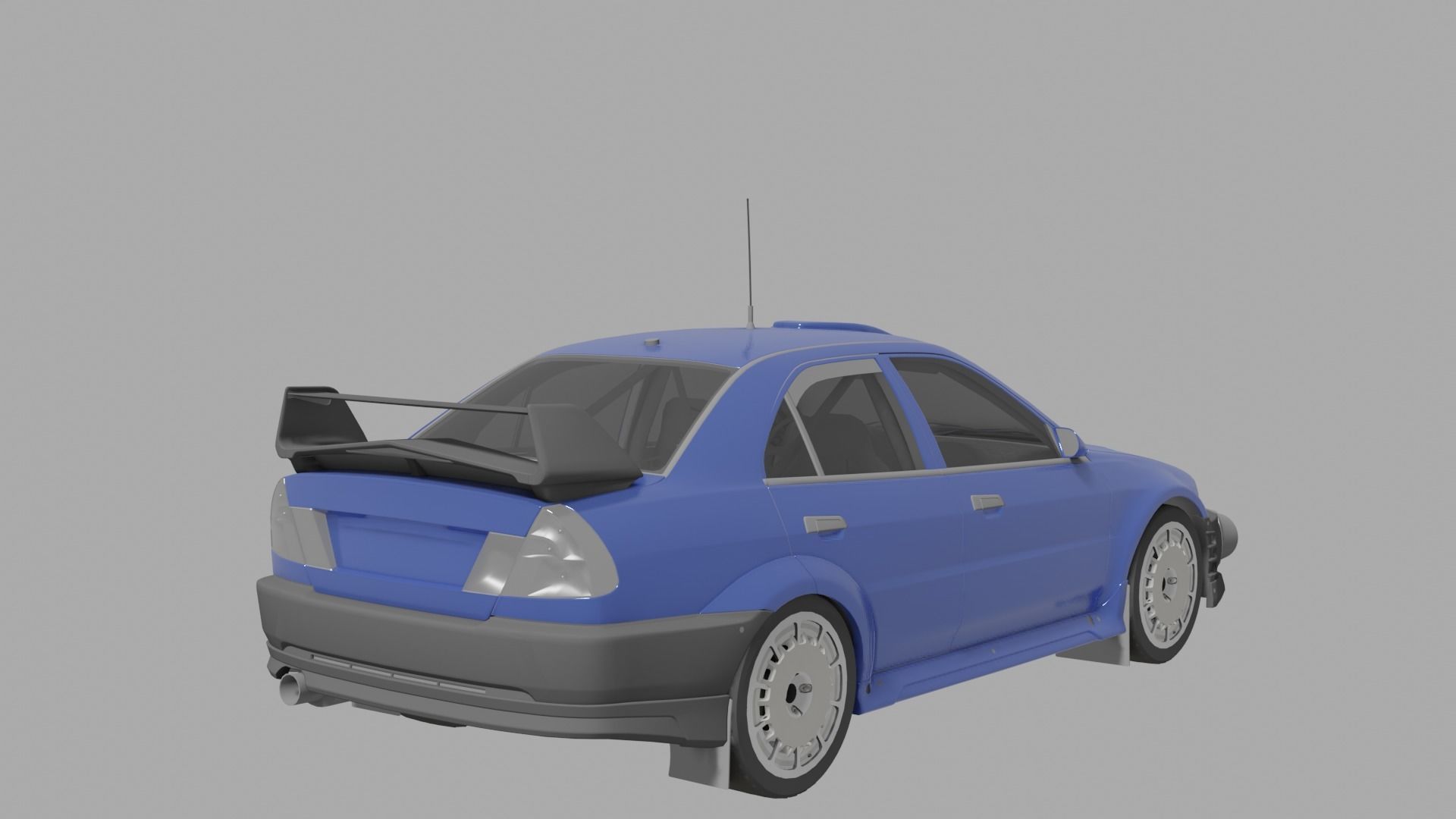 Lancer Evo 6 Rally car Low-poly 3D model_8